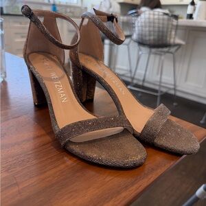Stuart Weitzman Women's Sparkling Heels nearly nude